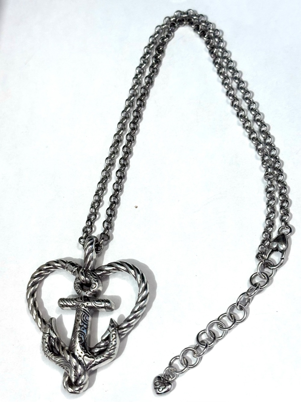 Price⤵️ Brighton Anchored in Love/Seas The Day Reversible necklace Heart Retired